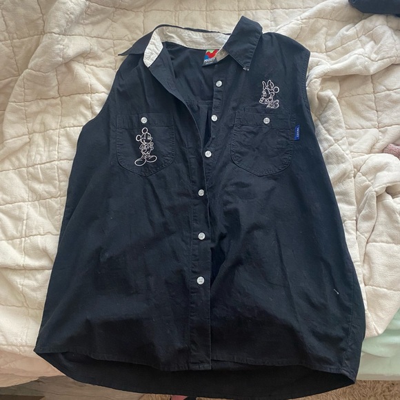 VINTAGE Minnie & Micky Mouse Sleeveless Polo - Picture 2 of 4